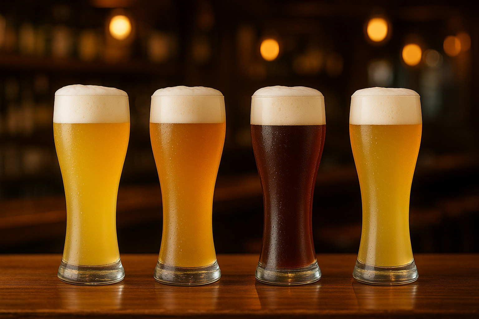 Copo Weizen cheias de cerveja