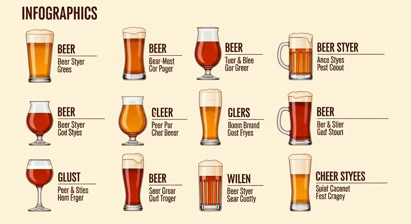 Guia Rápido: A Taça Certa Para Cada Cerveja Muda TUDO no Sabor (Infográfico)