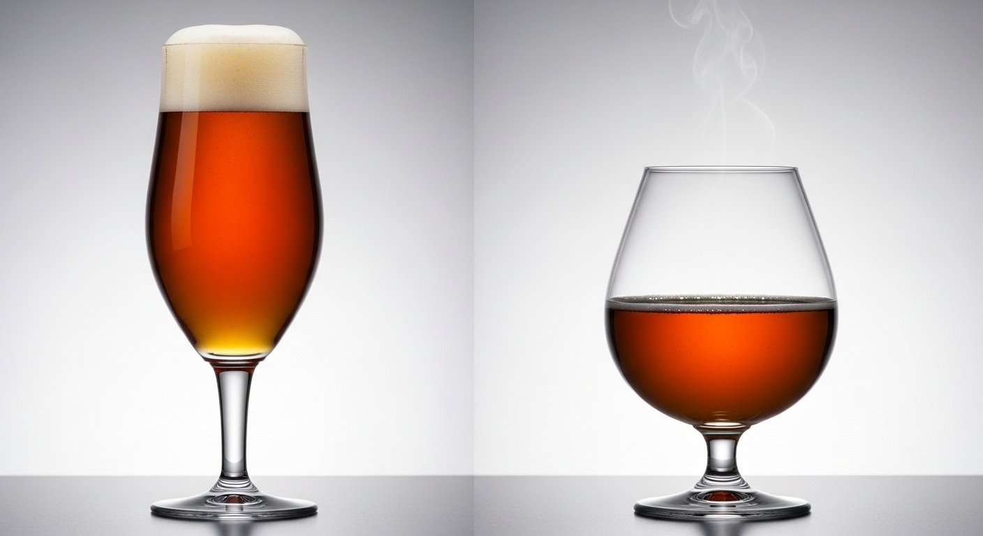 Taça tulipa vs snifter