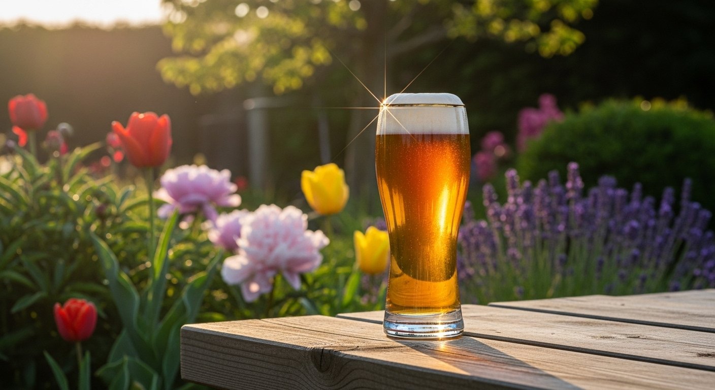 Taça de Cerveja e Jardim